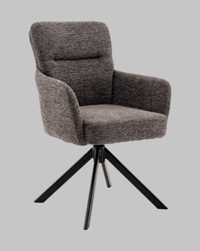 Стул обеденный Rue, темно-серый УТ000041382 Stool Group, тёмно-серый/рогожка, ножки/металл/чёрный, размеры - *880****