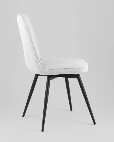 Стул Flatt, вращающийся, серый, сиденье УТ000040503 Stool Group, серый/рогожка, ножки/металл/чёрный, размеры - *855**** фото 3