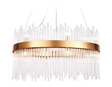 Люстра подвесная Traditional TR5355 Ambrella light прозрачная на 12 ламп, основание золотое в стиле классика 