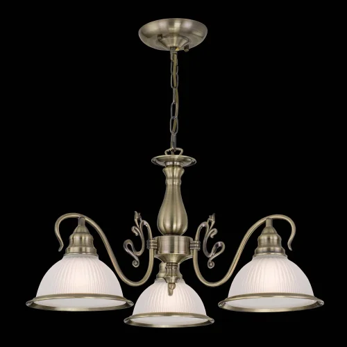 Люстра подвесная Идальго CL434131 Citilux белая на 3 лампы, основание бронзовое в стиле классический кантри  фото 2