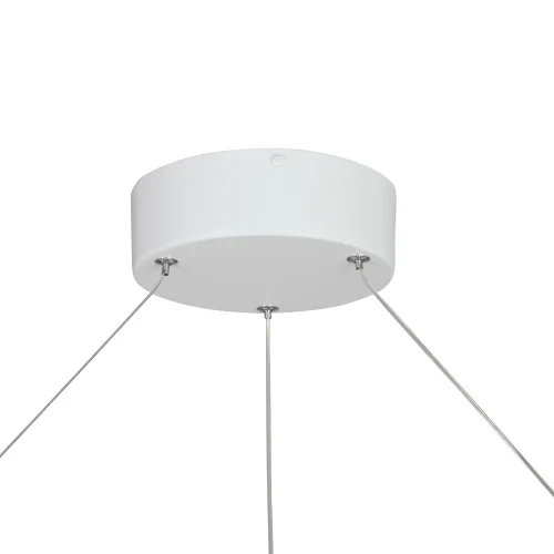 Светильник подвесной LED V4664-0/1S Vitaluce без плафона 1 лампа, основание белое в стиле хай-тек кольца фото 4