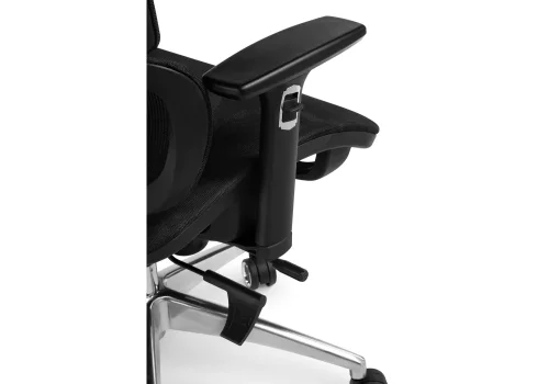 Компьютерное кресло Olimpus black / chrome 15624 Woodville, чёрный/ткань, ножки/металл/чёрный, размеры - *1290***670*700 фото 9