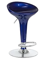 Стул барный 1004-LM BOMBA,  цвет сиденья синий металлик, цвет основания хром Dobrin, синий/, ножки/металл/хром, размеры - 660*880***430*360