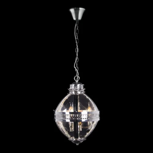 Светильник подвесной Lantern Residential LOFT3043-CH LOFT IT прозрачный 3 лампы, основание хром в стиле лофт  фото 2