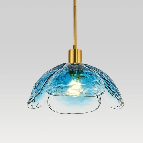 Светильник подвесной FLEUR A Голубой 178125-26 ImperiumLoft голубой 1 лампа, основание золотое в стиле современный  фото 5