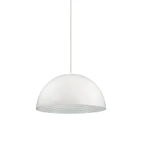 Светильник подвесной FOLK SP1 D40 BIANCO Ideal Lux белый на 1 лампу, основание белое в стиле современный 