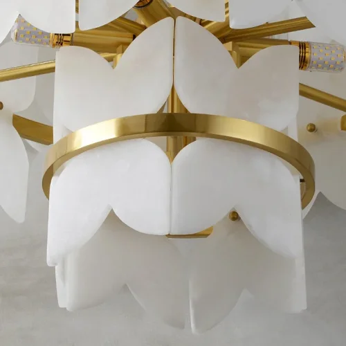 Люстра подвесная IOANNA D100 219577-23 ImperiumLoft белая на 29 ламп, основание латунь в стиле современный фото 6 Люстра подвесная IOANNA D100 219577-23 ImperiumLoft белая на 29 ламп, основание латунь в стиле современный фото 6