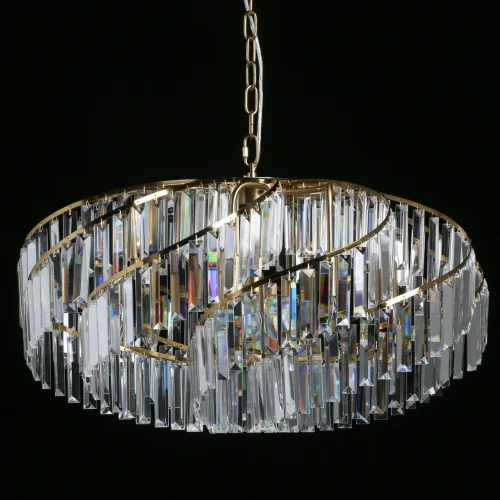 Люстра подвесная Аделард 642017010 MW-Light прозрачная на 10 ламп, основание золотое в стиле классический  фото 6