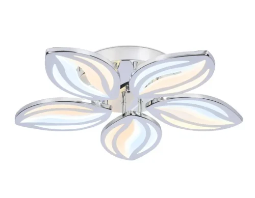 Люстра потолочная LED с пультом Acrylica Original FA466 Ambrella light белая на 1 лампа, основание хром в стиле современный хай-тек с пультом фото 3
