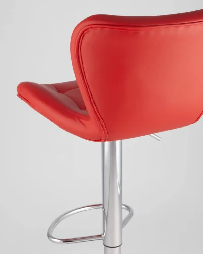 Стул барный ПОРШЕ красный NP УТ000037631 Stool Group, красный/, ножки//хром, размеры - 890*1100***470*540 фото 5