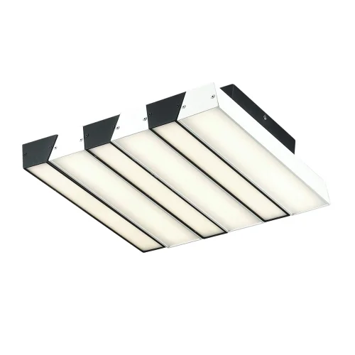 Люстра потолочная LED PIANO 4015/46CL Odeon Light чёрная белая на 1 лампа, основание чёрное белое в стиле современный 