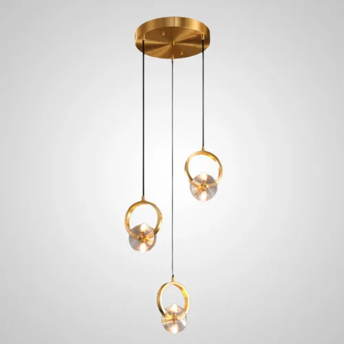 Светильник подвесной ADONICA MORE Планка 212261-23 ImperiumLoft прозрачный на 6 ламп, основание латунь в стиле современный фото 2