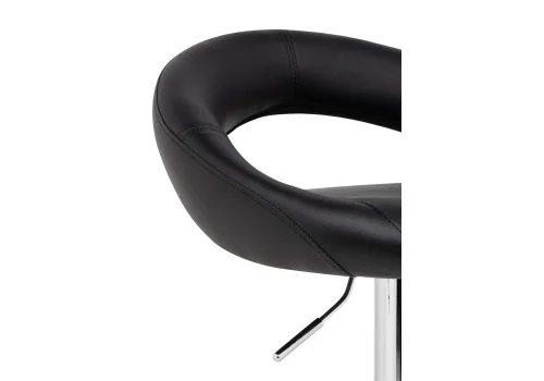 Барный стул Oazis black / chrome 15501 Woodville, чёрный/искусственная кожа, ножки/металл/хром, размеры - ****510*500 фото 6