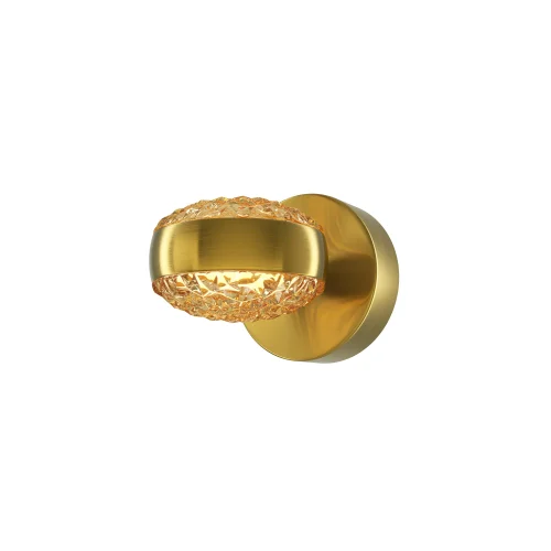 Бра LED Mind MOD299WL-L10BS3K Maytoni янтарный на 1 лампу, основание латунь в стиле современный шар