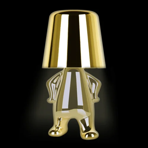 Настольная лампа LED Brothers 10233-C Gold LOFT IT золотая 1 лампа, основание золотое металл в стиле модерн животные фото 2