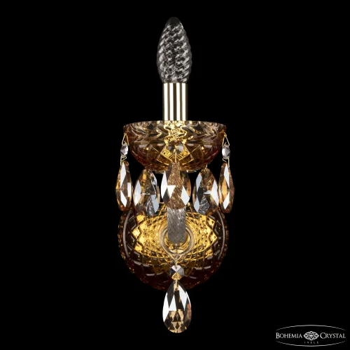 Бра 5417B/1/165 G Amber/M-1F K721 Bohemia Ivele Crystal без плафона на 1 лампа, основание золотое прозрачное в стиле классический sp фото 4