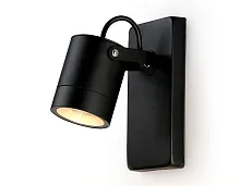 Настенный светильник ST3883 Ambrella light уличный IP54 чёрный 1 лампа, плафон чёрный в стиле хай-тек современный GU10