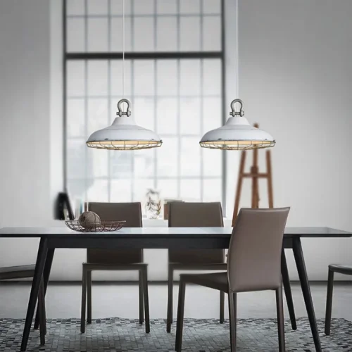 Подвесной лофт светильник SMМ Белый 102061-26 ImperiumLoft белый на 1 лампу, основание медь в стиле современный фото 4