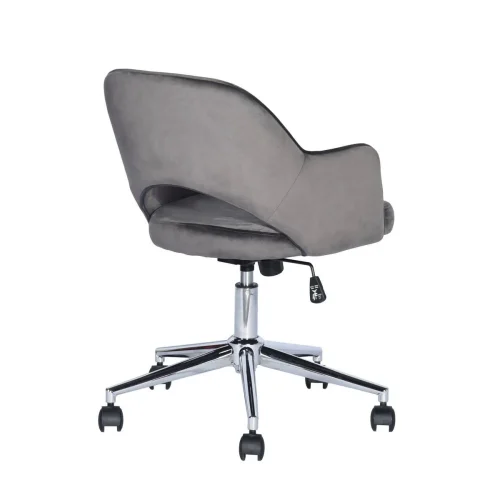 Кресло офисное Кларк, велюр, серый УТ000005058 Stool Group, серый/велюр, ножки/металл/хром, размеры - ****540*590 фото 3