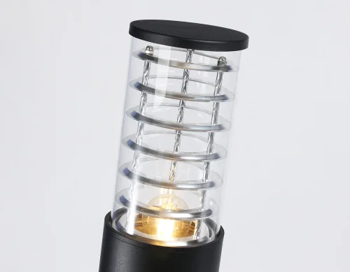 Парковый светильник ST2536 Ambrella light уличный IP54 чёрный 1 лампа, плафон прозрачный в стиле хай-тек современный E27 фото 3