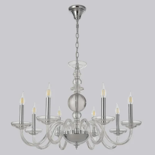 Люстра подвесная ARABESQUE SP8 CHROME Crystal Lux без плафона на 8 ламп, основание хром в стиле классический фото 5