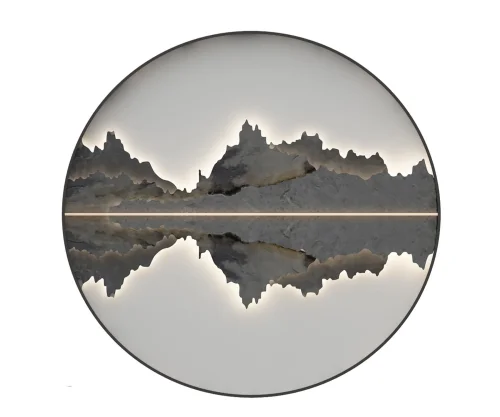 Бра LED с пультом Палатин 07829-100,19 Kink Light чёрный на 1 лампу, основание чёрное в стиле современный панно с пультом