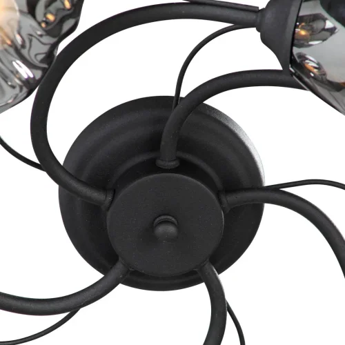 Люстра потолочная V4937-1/5PL Vitaluce серая чёрная на 5 ламп, основание чёрное в стиле современный фото 4 Люстра потолочная V4937-1/5PL Vitaluce серая чёрная на 5 ламп, основание чёрное в стиле современный фото 4