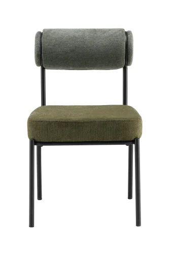 Стул обеденный Ponpoun, зелёный УТ000040466 Stool Group, зелёный/шенилл, ножки/металл/чёрный, размеры - *830***510*660 фото 5