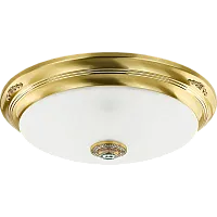 Светильник потолочный Bellagio BEL-PL-3(Z) Kutek белый 3 лампы, основание золотое в стиле классический 