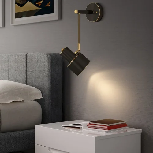 Настенный светильник INGDIS Black 208267-23 ImperiumLoft белый на 1 лампу, основание чёрное в стиле современный фото 8