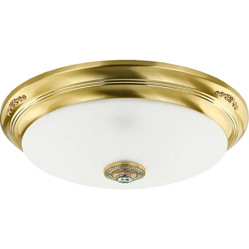 Светильник потолочный Bellagio BEL-PL-3(Z) Kutek белый 3 лампы, основание золотое в стиле классический 