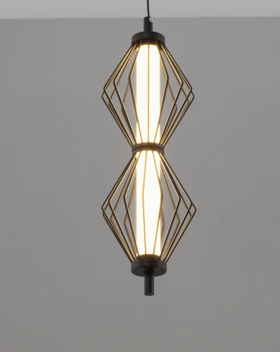 Светильник подвесной LED Eloise V11350-PL Moderli белый чёрный на 1 лампу, основание чёрное в стиле современный фото 2