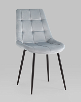 Стул Флекс New, велюр пыльно-голубой УТ000039292 Stool Group, голубой/велюр, ножки/металл/чёрный, размеры - *830****