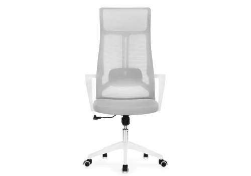 Компьютерное кресло Tilda light gray / white 15628 Woodville, серый/сетка, ножки/пластик/белый, размеры - *1250***650*600 фото 3