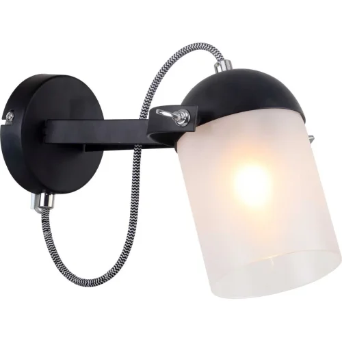 Бра Fuoco 2014/02/01W Stilfort прозрачный на 1 лампа, основание чёрное в стиле современный 