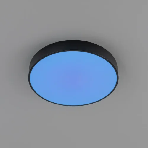 Светильник потолочный LED RGB с пультом Купер CL72470G1 Citilux белый 1 лампа, основание чёрное в стиле современный хай-тек минимализм с пультом фото 4