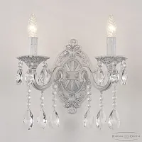 Бра AL7801B10/2/175 A WMN Bohemia Ivele Crystal без плафона 2 лампы, основание белое серое в стиле классика sp