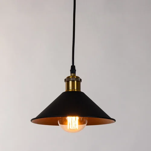 Светильник подвесной Cappello A7037SP-1BK Arte Lamp чёрный 1 лампа, основание чёрное в стиле лофт современный  фото 2
