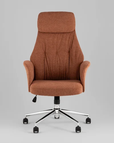 Кресло офисное TopChairs Neoma, терракотовый, ткань УТ000041774 Stool Group, /, ножки//, размеры - ***** фото 9