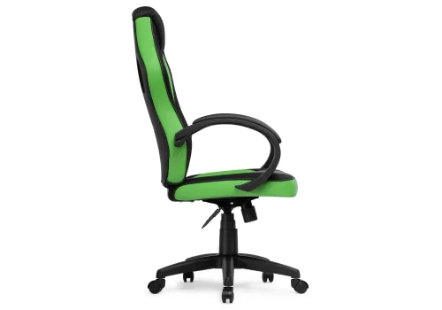 Кресло игровое Kard black / green 15249 Woodville, зелёный/искусственная кожа, ножки/пластик/чёрный, размеры - *1210***620*690 фото 4