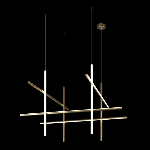 Светильник подвесной LED Coordinates 10393/B LOFT IT белый матовый золото на 8 ламп, основание матовое золото в стиле хай-тек фото 2