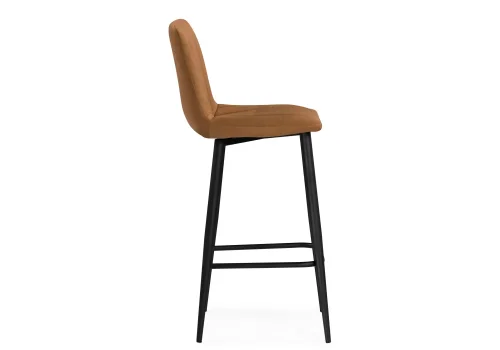 Полубарный стул Дани кирпичный / черный 571410 Woodville, кирпичный/велюр, ножки/металл/чёрный, размеры - ****420*480 фото 3