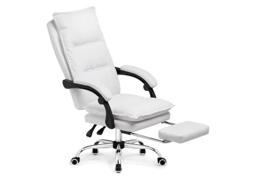 Компьютерное кресло Fantom white 15572 Woodville, белый/экокожа, ножки/металл/хром, размеры - *1240***610* фото 7