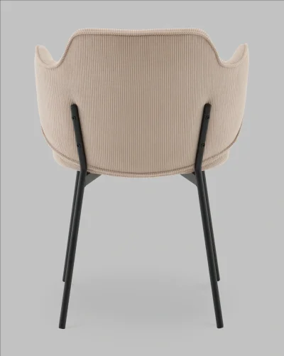 Стул Джиннет велюр бежевый УТ000041754 Stool Group, бежевый/велюр, ножки/металл/чёрный, размеры - ***** фото 5 Стул Джиннет велюр бежевый УТ000041754 Stool Group, бежевый/велюр, ножки/металл/чёрный, размеры - ***** фото 5