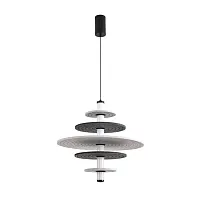 Светильник подвесной LED Felta 8295/14AL Lumion серый на 1 лампу, основание чёрное в стиле современный 