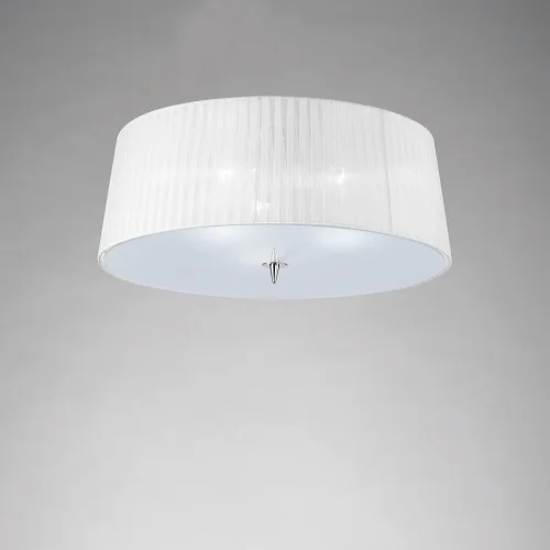 Люстра потолочная  LOEWE CHROME 4640 Mantra белая на 3 лампы, основание хром в стиле современный  фото 3
