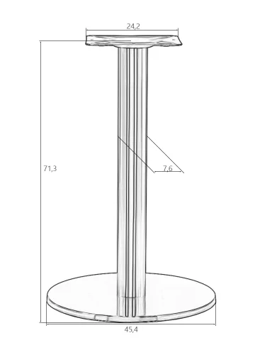 Подстолье обеденное 2001-1-LMS SCOTT Dobrin столешница из фото 3