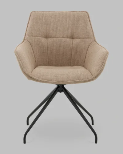 Кресло вращающееся Кимберли рогожка/замша бежевый УТ000041751 Stool Group, бежевый/рогожка замша, ножки/металл/чёрный, размеры - *****мм фото 2