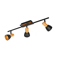 Спот с 3 лампами LED BARNHAM 94586 Eglo чёрный медь GU10 в стиле современный 
