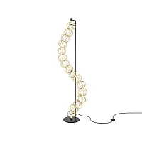 Торшер LED Golden Cage MOD216FL-L38G3K Maytoni белый золотой на 1 лампу, основание золотое в стиле современный арт-деко 